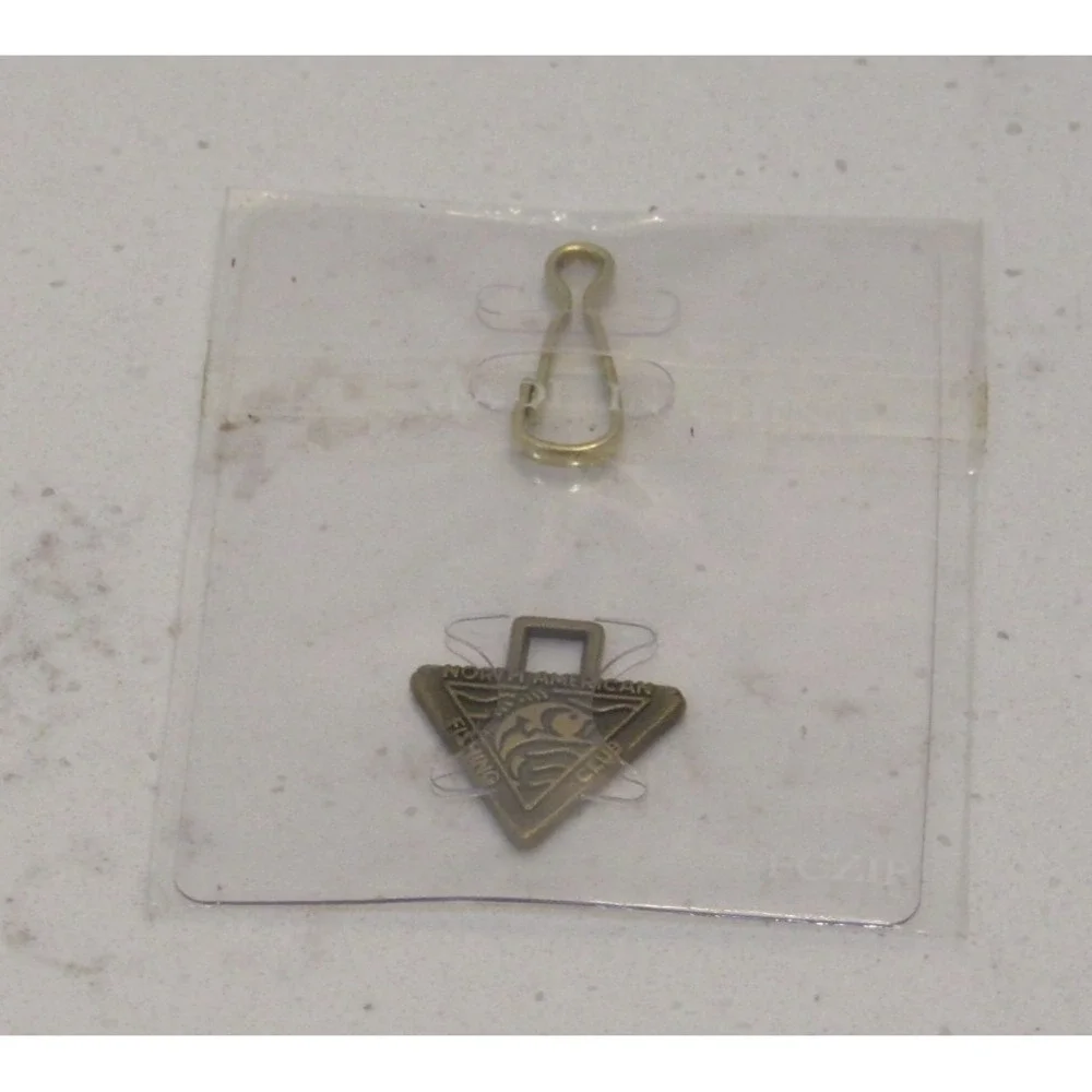 Vintage NOS North American Fishing Club Pendant Zipper Pull Charm Members Bass